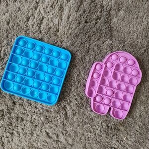 Pop it fidgets Purple Among Us and Blue square Set of 2